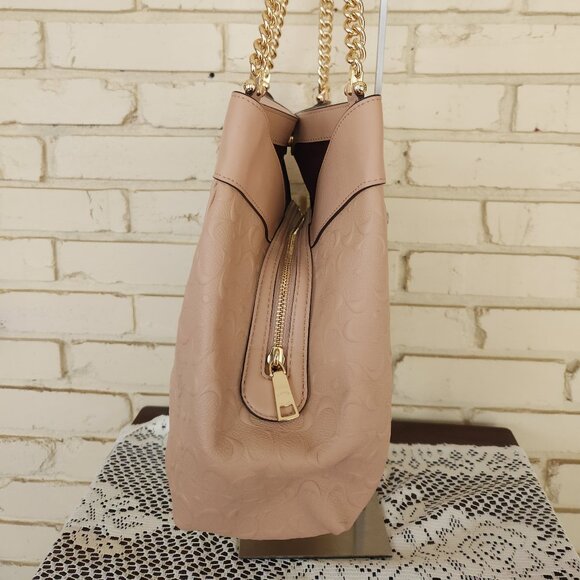 Euc Coach Lexy Tan Signature Leather Shoulder Bag Purse - Picture 6 of 17